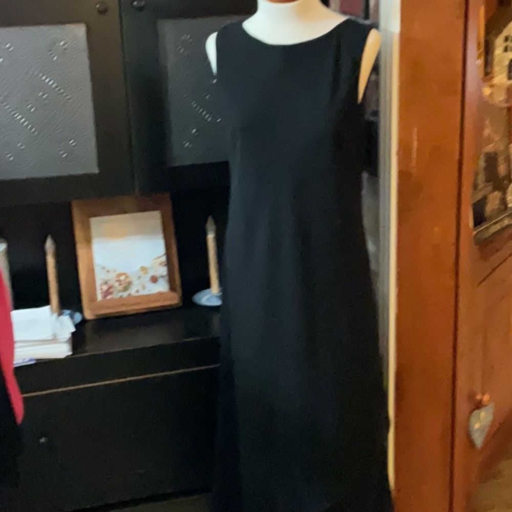 Elegant  R&K Long Black Cocktail Wedding Formal Dress Size 12 $129